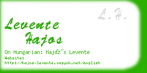 levente hajos business card